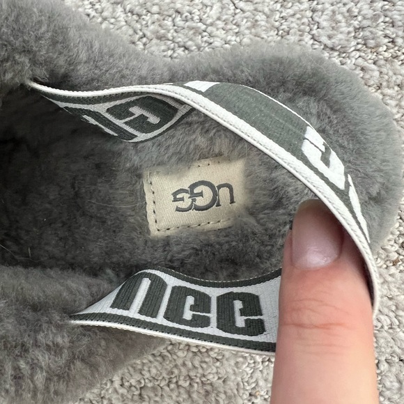 UGG Women's Fluff Yeah Slide Slipper Charcoal Gray - Picture 3 of 5